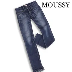MOUSSY マウジー 通年 ヴィンテージ加工★ ローライズ スキニー ストレッチ デニム パンツ 日本製 Sz.24 レディース