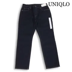 【新品 未使用】 UNIQLO ユニクロ 通年★ ストレッチ スリム ストレート ジーンズ デニム パンツ Sz.29 レディース