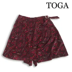 TOGA PULLA トーガ プルラ 春夏★ ペイズリー総柄 キュロット ショート パンツ Sz.F レディースのサムネイル