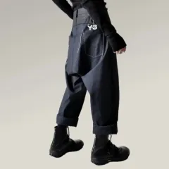 Y-3 YOHJI YAMAMOTO ヨウジヤマモト H本 パンツ ネイビー Mのサムネイル