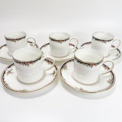 未使用 TADA ATSUKO サラセンブルー コーヒーカップ 5客セット 箱付 