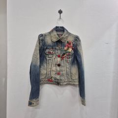Lida Jeans ヴィンテージ USA製 デニムジャケット リーフ コインM 