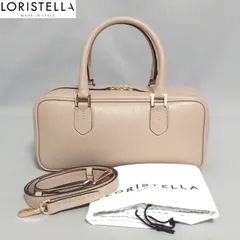 極美品★LORISTELLA FLAVIA レザー 2way ボストン型 ワイド ショルダー ハンドバッグ TAUPE グレージュ フラヴィア ロリステッラ★のサムネイル