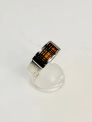 【USED】BURBERRY バーバリー シルバー リング 指輪 17号 チェック柄 7.9gのサムネイル