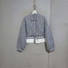 値下げ】Kyoko Higa レース ストライプブラウス Lサイズ - メルカリ