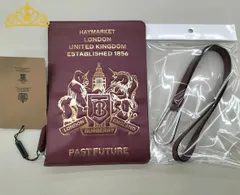 BURBERRY Past Future パスポート型 クラッチバッグ ボルドー バーバリーのサムネイル