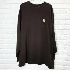 Carhartt カーハート メンズ ブラウン ポケット 長袖 Tシャツ 3XL