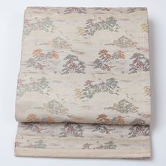 名古屋帯 紬 花模様 橙褐色 O-5565 - メルカリ