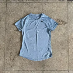 アディダス 半袖 機能性 Tシャツ スカイブルー / b5