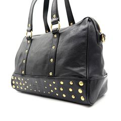 COACH y2k handbag studs black leather unisex コーチ ハンドバッグ