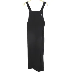 ツモリチサト TSUMORI CHISATO イッセイミヤケ ISSEY MIYAKE TC14-FI021 オールインワン サロペット ラップパンツ ロング丈 M 黒系 ブラック 金具 ボタン ベルト 裏地 日本製のサムネイル