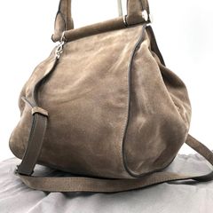 マックスマーラ Max Mara 2way ショルダーバッグ スエード 茶 ブラウン