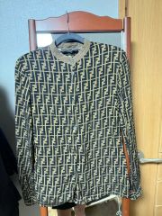 イタリア製 90s FENDI フェンディ ズッカ柄 シアーシャツ ブラウス