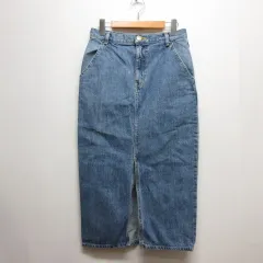 ブラック バイ マウジー BLACK by moussy デニム ナロー スカート 2 ブルー フロントスリット ジッパーフライ 日本製のサムネイル