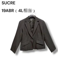 a2509 SUCRE シュクレ テーラードジャケット 19ABR 4L相当 ピンストライプ 黒のサムネイル
