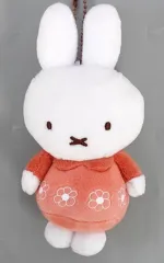 【中古】ぬいぐるみマスコット・ぬいぐるみバッジ ミッフィー(レッド) マスコットバッジ お花柄のお洋服 「タイトーくじ ミッフィー Pastel Flower Collection」 D賞