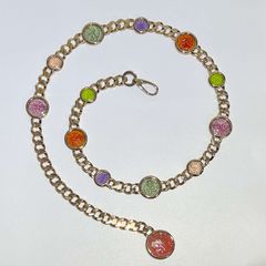 グッチ カラフルストーン 750ゴールド ブレスレット - メルカリ