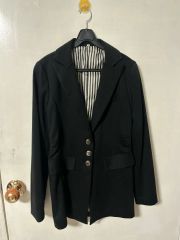 クリスタルボール 黒 ジャケット 水玉 ドット スーツ ジャケット 黒