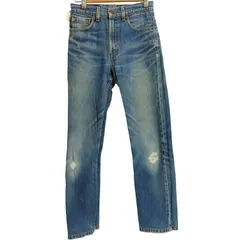 リーバイス Levis 96年製 USA製 裏ボタン501 スモールe 505ダメージデニムパンツ レディース  W28 L36