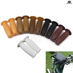 ユニバーサル 6色 オールドスクール レトロ モーターサイクル ラバー ハンドグリップ ハンドルバーグリップ ハーレー トライアンフ カフェ