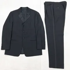 ARMANI COLLEZIONI アルマーニ コレッツォーニ スーツ セットアップ タキシード フォーマル 礼服 大きいサイズ 側章 サイドライン ウール ブラック イタリア製 メンズ 52 b01289