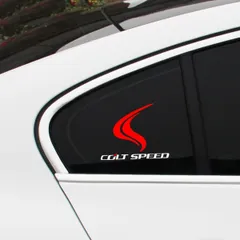 COLT SPEED サイドウィンドウ ステッカー リアウイング パジェロ デリカD ランエボ ランサーEX RVR アスパイア カリスマ ギャラン ディアマンテ ディグニ ティデボネア eKクロス eKワゴン ミニキャブ 耐熱 防水 カッコいい 反 ...