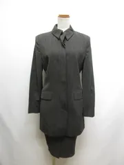 マックスマーラ MAX MARA ロング ジャケット スカート セットアップ 38 黒 ブラック系 肩パッド入り 裏地付きのサムネイル