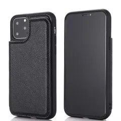 【新品】 【Viesa】背面カード 手帳型ケース 互換性 iPhone 13 PRO MAX 6.7 inch (6.7インチ) 対応 APPLE スマホ バックカバー ケース 手帳型 (ブラック) 財布型 背面カバー きスタンド機能 背面型ケース 適用 