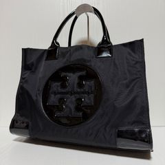TORY BURCH トートバッグ ブラック ナイロン エナメル - メルカリ