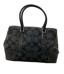 COACH コーチ トートバッグ エセックスウール ヘルメット レザー 