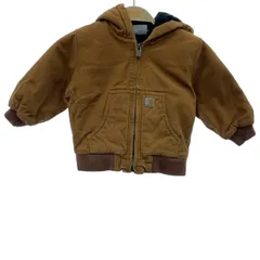 【中古】　Carhartt　アクティブジャケット　フード　フルジップ　ダック地　無地　ワンポイント　アメカジ　キッズ　古着　/5498のサムネイル
