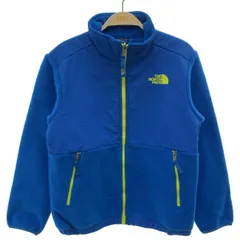 【中古】　THE NORTH FACE　フリース　ジャケット　ハイネック　フルジップ　切替　無地　ワンポイント　刺しゅう　アウトドア　キッズ　古着　/5498