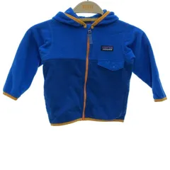 【中古】　Patagonia　フリース　ジャケット　フルジップ　フード　無地　ワンポイント　アウトドア　キッズ　古着　/5498