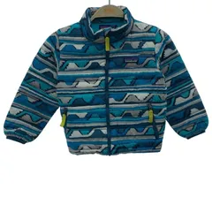 【中古】　Patagonia　ダウンジャケット　ナイロンジャケット　ハイネック　フルジップ　総柄　ワンポイント　キッズ　古着　/5498