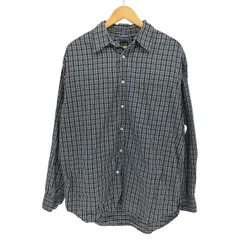 ギャップ Gap 90s インド製 紺タグ OLD マドラスチェック 長袖 シャツ メンズ import：M 
