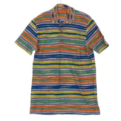 Missoni ミッソーニ ポロシャツ ニット 半袖 ボーダー柄 コットン プルオーバー カットソー トップス マルチカラー 46【S】 メンズ 【中古】のサムネイル