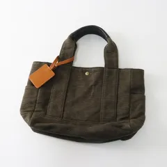 マザーハウス MOTHERHOUSE ランチバッグ＼カーキ トートバッグ レザーハンドル【2400014953008】のサムネイル