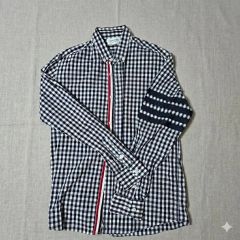 THOM BROWNE トムブラウンチェックシャツ トリコロール - メルカリ