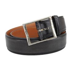 ベルルッティ オルガ期 ベルト ヴェネチアレザー シルバーバックル 美