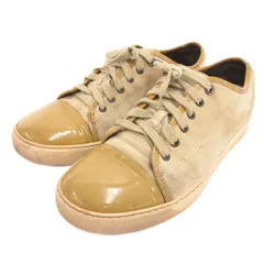 ランバン LANVIN DBB1VER スニーカー シューズ スエード調 ローカット レースアップ 切り替えデザイン 8 ベージュ /IB ■ECC003のサムネイル