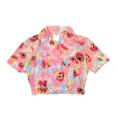 シャネル ココマーク 花柄 シルク クロップド 半袖シャツ カメリア レディース ピンク系 CHANEL【中古】 【アパレル・小物】のサムネイル