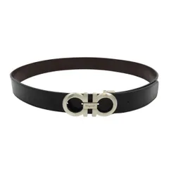 フェラガモ ダブルガンチーニ リバーシブル ベルト レザー メタル ユニセックス ブラック ブラウン Salvatore Ferragamo【中古】 【アパレル・小物】のサムネイル
