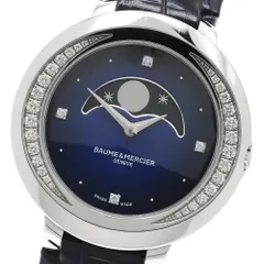 ボーム＆メルシェ Baume & Mercier M0A10347 プロメス 4Pダイヤ ダイヤベゼル ムーンフェイズ クォーツ レディース 箱・保証書付き_957709のサムネイル