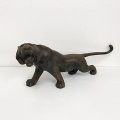 木製動物彫刻 約30cm 茶色 - メルカリ