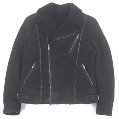 Rick Owens ラムレザームートンシェアリング ファージャケット コート