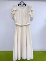 シャネル スパンコール付 ワンピース 淡いオレンジピンク ビンテージ