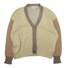 美品 MARNI マルニ 20aw カシミヤニット カーディガン カラースイッチング Vネック セーター トップス 36 マルチカラー レディース 古着 中古 USED