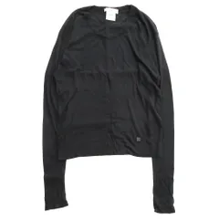 良品 GIVENCHY ジバンシィ 90's ニット セーター カットソー アンゴラ混 ドルマンスリーブ クルーネック ロゴ 長袖 M 黒 ブラック レディース 古着 中古 USEDのサムネイル