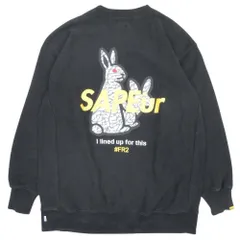 良品 FR2 SAPEur エフアールツー サプルー ロゴプリント スウェット プルオーバー トップス コットン 裏起毛 XXL 黒 ブラック メンズ 古着 中古 USEDのサムネイル