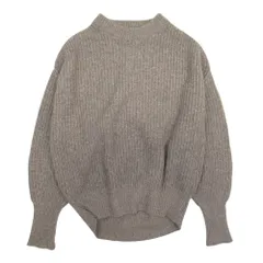 新品同様 HYKE ハイク 20aw RIBBED WOOL SWEATER ウールカシミヤ ニット 畦編み セーター コクーンシルエット 1 ブラウン レディース 古着 中古 USEDのサムネイル